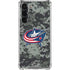 NHL Columbus Blue Jackets Camo Galaxy S23 Plus Clear Case