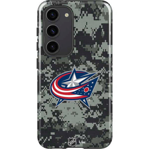 NHL Columbus Blue Jackets Camo Galaxy S23 Pro Case