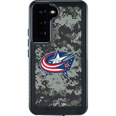 NHL Columbus Blue Jackets Camo Galaxy S23 Waterproof Case
