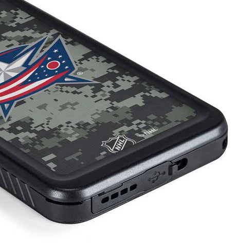 NHL Columbus Blue Jackets Camo Galaxy S23 Waterproof Case