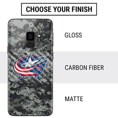 NHL Columbus Blue Jackets Camo Galaxy S9 Skin