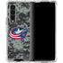 NHL Columbus Blue Jackets Camo Galaxy Z Fold4 5G Clear Case