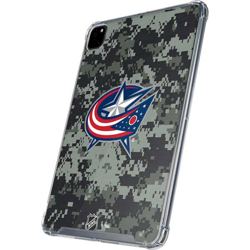 NHL Columbus Blue Jackets Camo iPad Pro 12.9in (2020) Clear Case