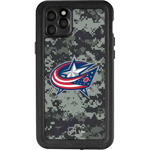 NHL Columbus Blue Jackets Camo iPhone 11 Pro Max Waterproof Case