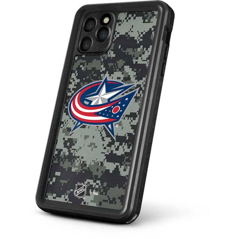 NHL Columbus Blue Jackets Camo iPhone 11 Pro Max Waterproof Case