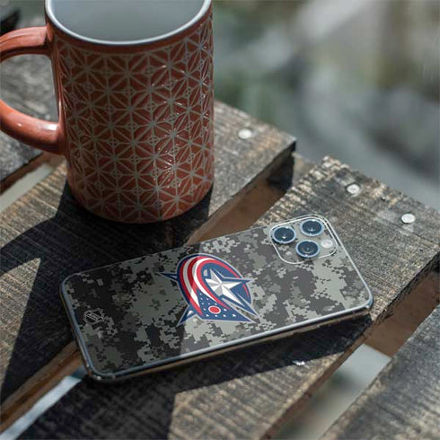 NHL Columbus Blue Jackets Camo iPhone 11 Pro Skin