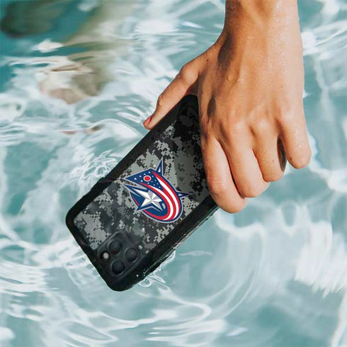 NHL Columbus Blue Jackets Camo iPhone 11 Pro Waterproof Case