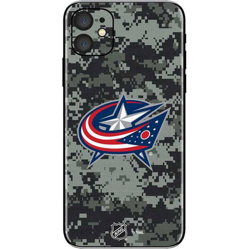 NHL Columbus Blue Jackets Camo iPhone 11 Skin