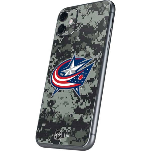 NHL Columbus Blue Jackets Camo iPhone 11 Skin