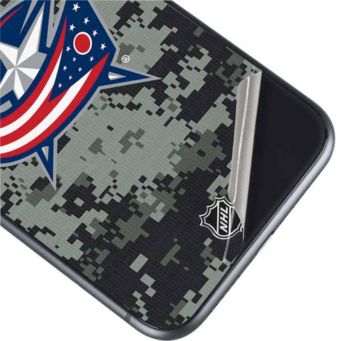 NHL Columbus Blue Jackets Camo iPhone 11 Skin