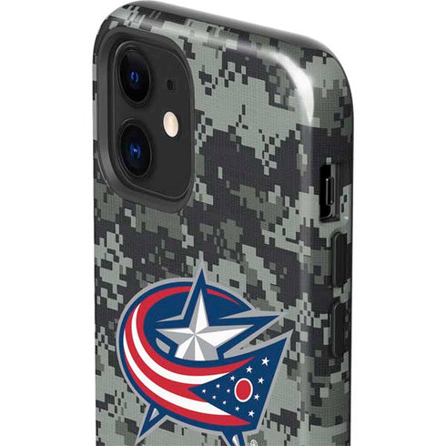 NHL Columbus Blue Jackets Camo iPhone 12 Impact Case