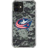 NHL Columbus Blue Jackets Camo iPhone 12 Mini Clear Case