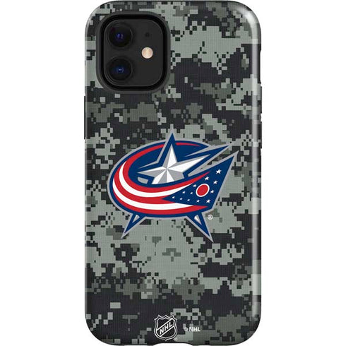 NHL Columbus Blue Jackets Camo iPhone 12 Mini Impact Case