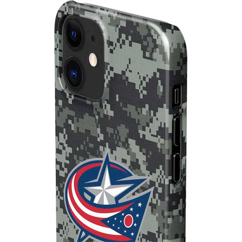 NHL Columbus Blue Jackets Camo iPhone 12 Mini Lite Case