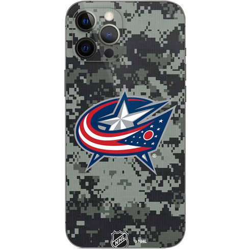 NHL Columbus Blue Jackets Camo iPhone 12 Pro Max Skin