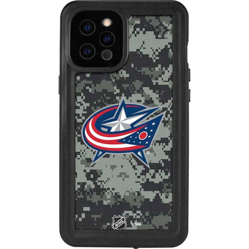 NHL Columbus Blue Jackets Camo iPhone 12 Pro Max Waterproof Case