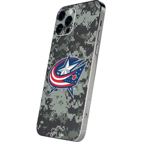 NHL Columbus Blue Jackets Camo iPhone 12 Pro Skin