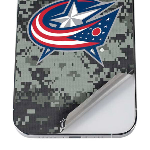 NHL Columbus Blue Jackets Camo iPhone 12 Pro Skin