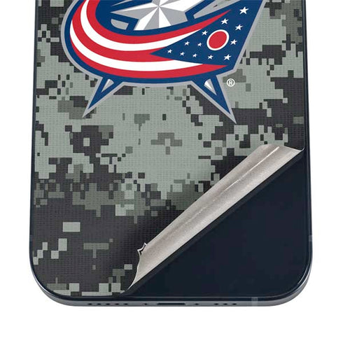 NHL Columbus Blue Jackets Camo iPhone 12 Skin