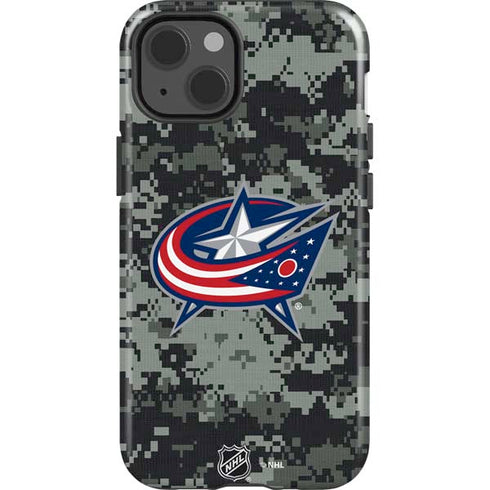 NHL Columbus Blue Jackets Camo iPhone 13 Impact Case