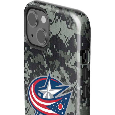 NHL Columbus Blue Jackets Camo iPhone 13 Impact Case