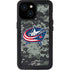 NHL Columbus Blue Jackets Camo iPhone 13 Mini Waterproof Case