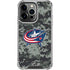 NHL Columbus Blue Jackets Camo iPhone 13 Pro Clear Case