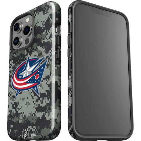 NHL Columbus Blue Jackets Camo iPhone 13 Pro Impact Case