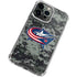 NHL Columbus Blue Jackets Camo iPhone 13 Pro Max Clear Case