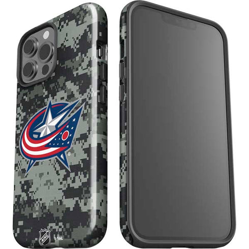 NHL Columbus Blue Jackets Camo iPhone 13 Pro Max Impact Case