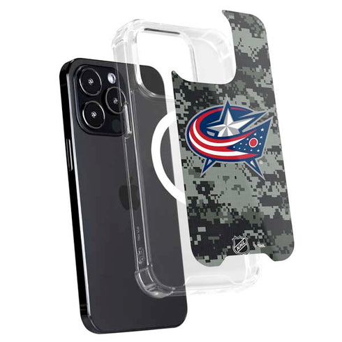NHL Columbus Blue Jackets Camo iPhone 13 Pro Max MagSafe Case