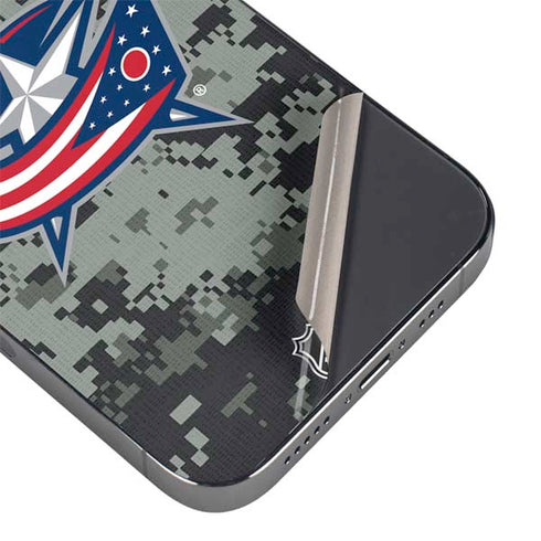 NHL Columbus Blue Jackets Camo iPhone 13 Pro Max Skin