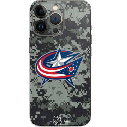 NHL Columbus Blue Jackets Camo iPhone 13 Pro Skin