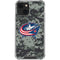 NHL Columbus Blue Jackets Camo iPhone 14 Clear Case
