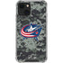 NHL Columbus Blue Jackets Camo iPhone 14 Clear Case