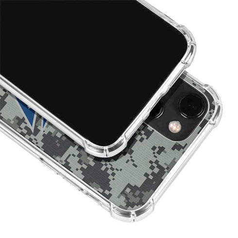 NHL Columbus Blue Jackets Camo iPhone 14 Clear Case