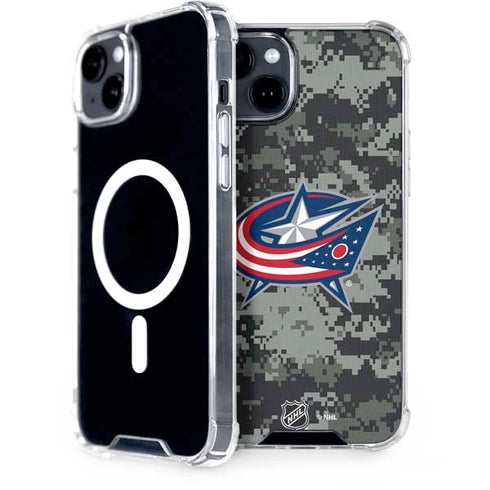 NHL Columbus Blue Jackets Camo iPhone 14 MagSafe Case