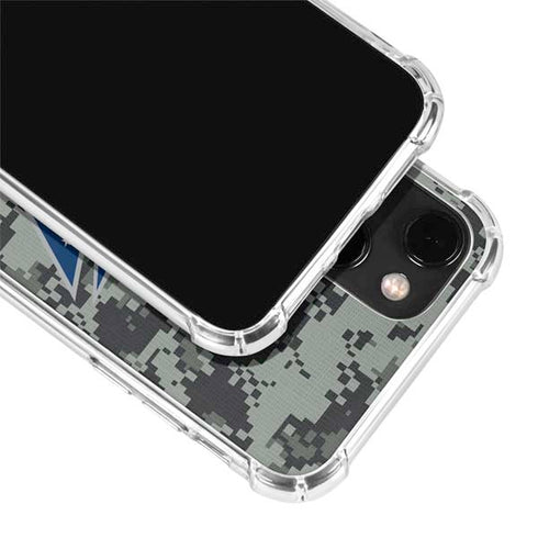 NHL Columbus Blue Jackets Camo iPhone 14 Plus Clear Case