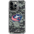 NHL Columbus Blue Jackets Camo iPhone 15 Pro Clear Case