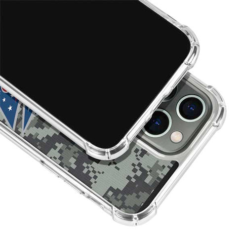 NHL Columbus Blue Jackets Camo iPhone 15 Pro Clear Case