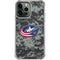 NHL Columbus Blue Jackets Camo iPhone 14 Pro Max Clear Case