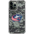 NHL Columbus Blue Jackets Camo iPhone 14 Pro Max Clear Case