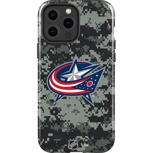 NHL Columbus Blue Jackets Camo iPhone 15 Pro Max Impact Case