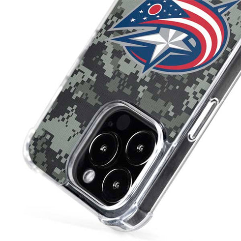NHL Columbus Blue Jackets Camo iPhone 14 Pro Max MagSafe Case