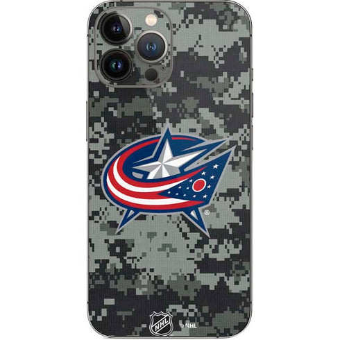 NHL Columbus Blue Jackets Camo iPhone 14 Pro Max Skin
