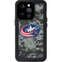 NHL Columbus Blue Jackets Camo iPhone 14 Pro Waterproof Case
