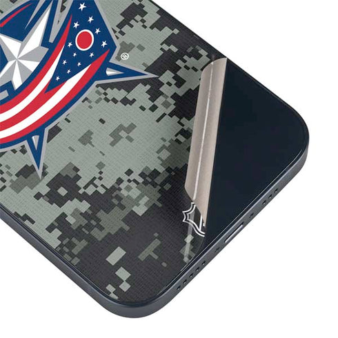 NHL Columbus Blue Jackets Camo iPhone 14 Skin
