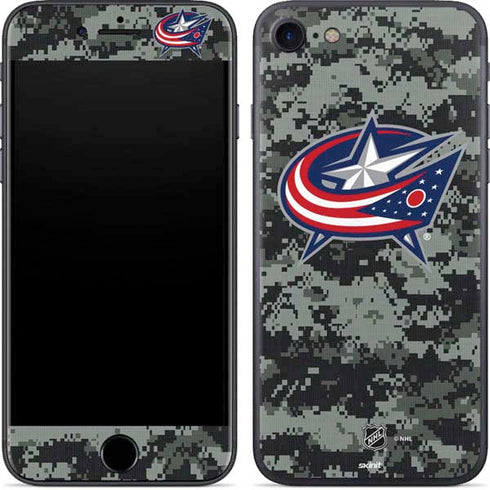 NHL Columbus Blue Jackets Camo iPhone 7 Skin