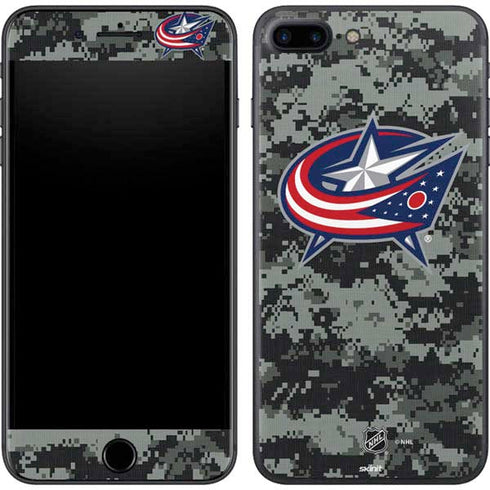 NHL Columbus Blue Jackets Camo iPhone 8 Plus Skin