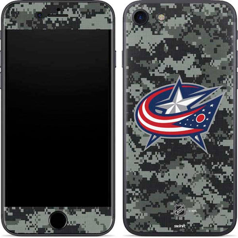 NHL Columbus Blue Jackets Camo iPhone 8 Skin